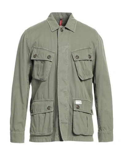 Fay Archive Man Jacket Military Green Size L Cotton, Linen In Green