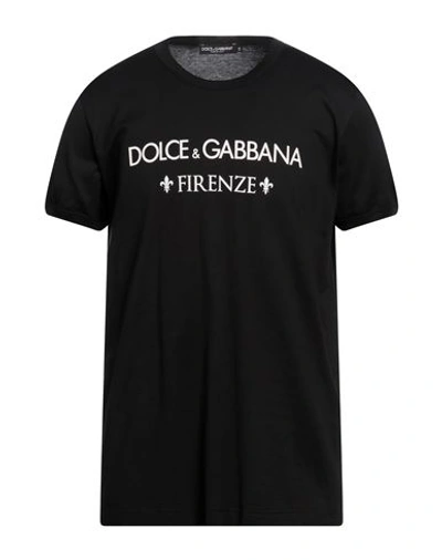 Shop Dolce & Gabbana Man T-shirt Black Size 46 Cotton