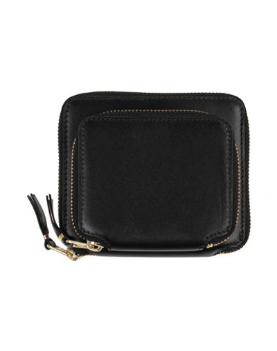 Shop Comme Des Garçons Woman Wallet Black Size - Bovine Leather