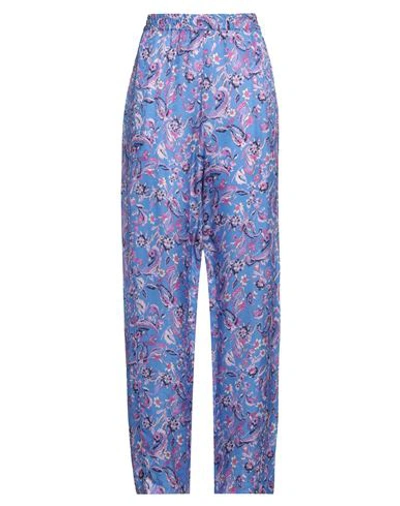 Shop Isabel Marant Woman Pants Blue Size 10 Viscose, Silk