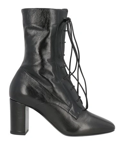 Shop Saint Laurent Woman Ankle Boots Black Size 6 Leather