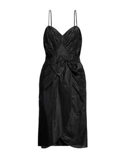 Shop Maison Margiela Woman Midi Dress Black Size 4 Silk