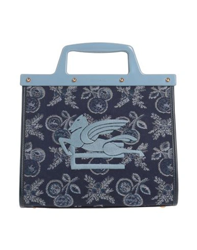 Shop Etro Woman Handbag Midnight Blue Size - Cotton, Polyester, Polyurethane