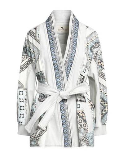 Shop Etro Woman Blazer White Size 6 Polyester, Viscose