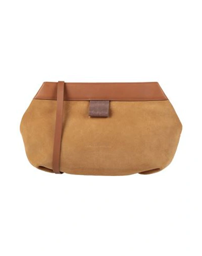 Shop Brunello Cucinelli Woman Cross-body Bag Camel Size - Soft Leather, Brass In Beige