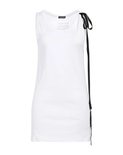 Shop Ann Demeulemeester Woman Tank Top White Size S Cotton