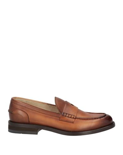 Shop Doucal's Woman Loafers Tan Size 8 Leather In Brown