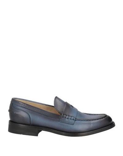 Shop Doucal's Woman Loafers Blue Size 8 Leather