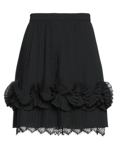 Burberry Woman Mini Skirt Black Size 6 Polyester, Polyamide, Viscose, Cotton In Black
