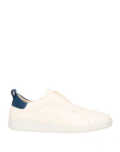 Shop Ferragamo Man Sneakers Ivory Size 8 Leather In White