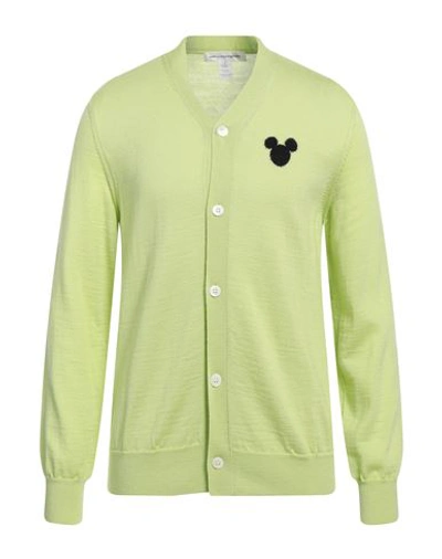 Shop Comme Des Garçons Shirt Man Cardigan Light Green Size L Acrylic, Wool