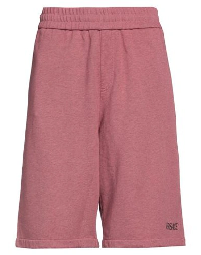 Shop Versace Man Shorts & Bermuda Shorts Magenta Size Xl Cotton