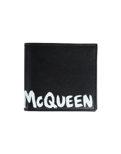 Shop Alexander Mcqueen Man Wallet Black Size - Soft Leather