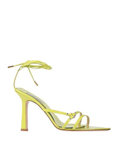 Shop Sebastian Milano Woman Sandals Acid Green Size 8 Goat Skin