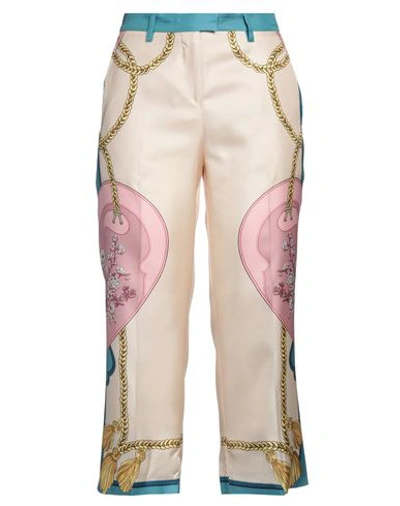 Shop Etro Woman Cropped Pants Blush Size 12 Silk In Pink