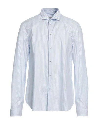 Shop Manuel Ritz Man Shirt Sky Blue Size 17 Cotton