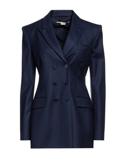 Shop Stella Mccartney Woman Blazer Navy Blue Size 4-6 Wool