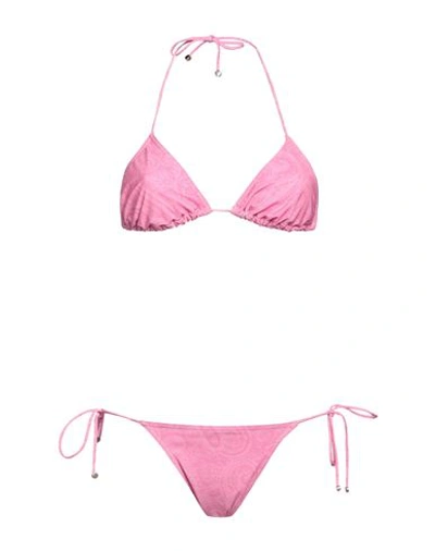 Shop Etro Woman Bikini Fuchsia Size 6 Polyamide, Elastane In Pink