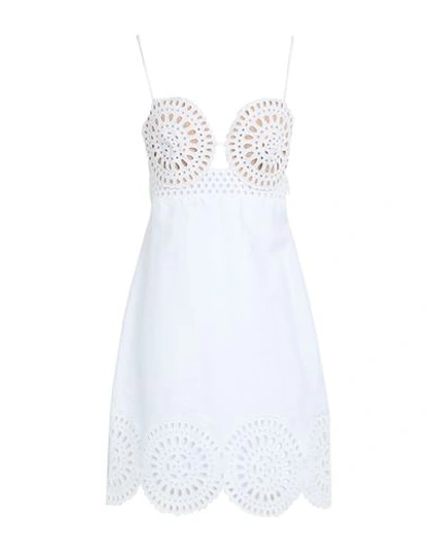 Shop Stella Mccartney Woman Mini Dress Ivory Size 2-4 Linen, Cotton, Polyamide In White