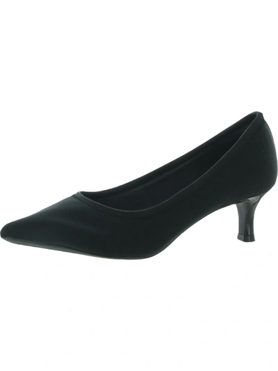 Shop Rockport Kaiya Womens Slip On Pointed Toe Kitten Heels In Black