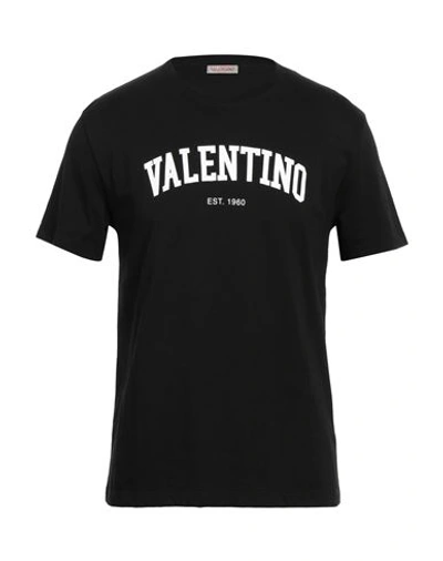 Valentino Garavani Man T-shirt Black Size Xxl Cotton In Black