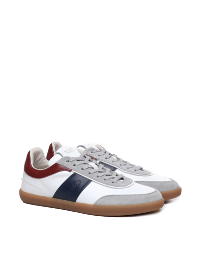 Shop Tod's Tabs Sneakers In Suede In Multicolour