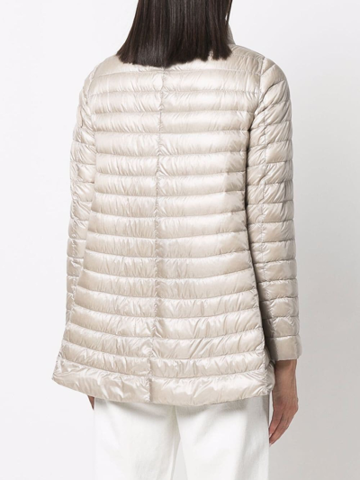 Herno Reversible Button-up Padded Down Jacket In Pink