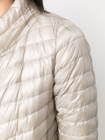 Herno Reversible Button-up Padded Down Jacket In Pink
