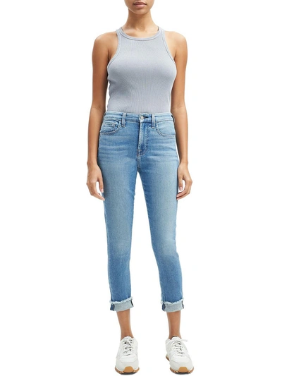 Shop Jen7 Womens Light Wash Ankle Skinny Jeans In Blue