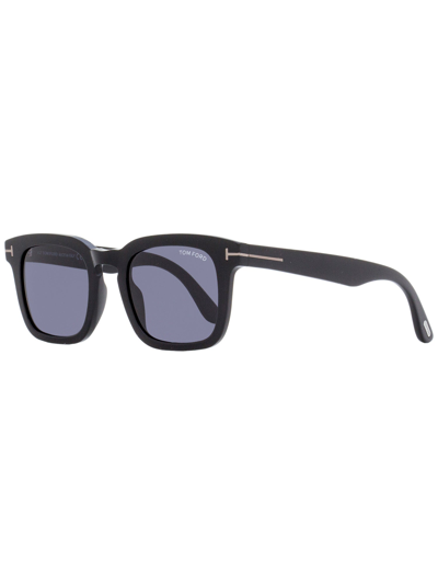 Shop Tom Ford Men's Square Sunglasses Tf751n Dax 01a Black 50mm In Blue