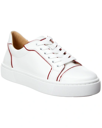 Shop Christian Louboutin Vieirissima Leather Sneaker In White