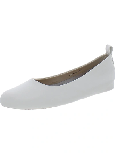 Shop Andre Assous Nalah Womens Leather Slip-on Ballet Flats In White