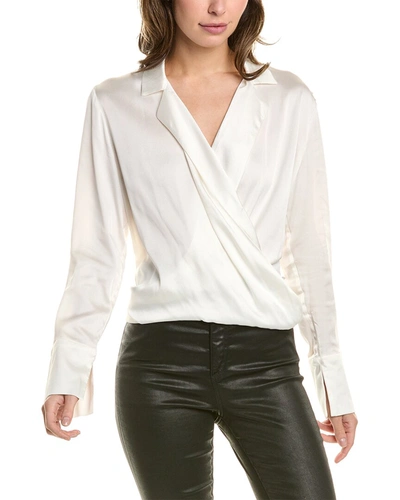 Shop Donna Karan Wrap Blouse In White