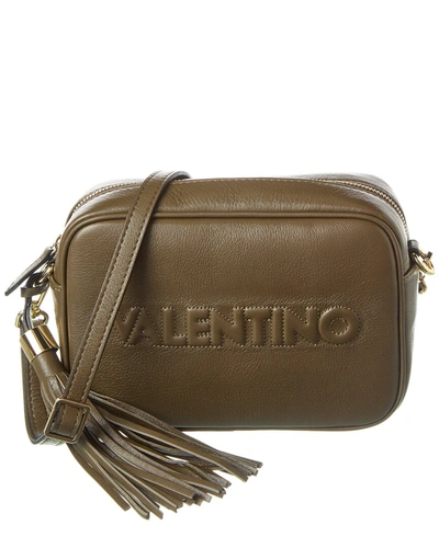 Shop Valentino By Mario Valentino Mia Embossed Leather Crossbody In Green