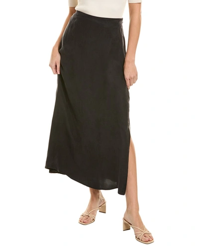 Shop Splendid Orla Satin Maxi Skirt In Black