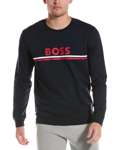 Shop Hugo Boss Essential Sweatshirt 10208539 02 In Blue