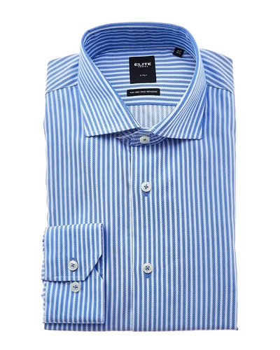 Shop Elite Serica Trim Fit Dress Shirt In Blue