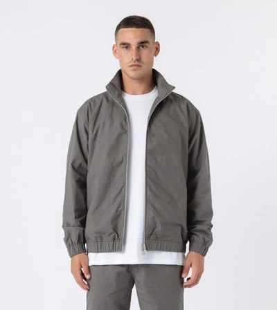 Shop Zanerobe Primal Track Jacket Dk Moss In Grey