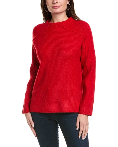 Shop Ost Funnel Neck Wool-blend Sweater In Red