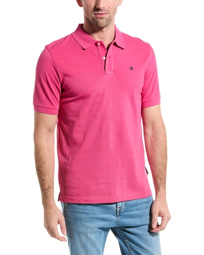 Shop Scotch & Soda Pique Polo Shirt In Pink