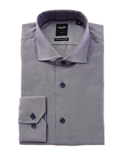 Shop Elite Serica Trim Fit Dress Shirt In Purple