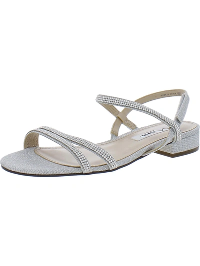 Shop Nina Sarita Womens Glitter Slingback Sandals In Multi