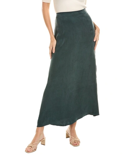 Shop Splendid Orla Satin Maxi Skirt In Green