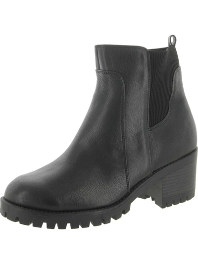 Shop Bella Vita Connery Womens Leather Block Heel Ankle Boots In Black
