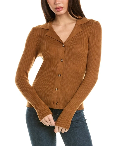 Shop To My Lovers Button Front Sweater In Brown
