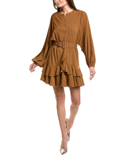 Shop Brook + Lynn Mini Dress In Brown