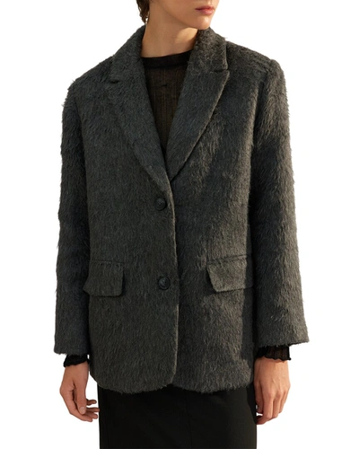 Shop Trendyol Oversized Coat In Grey