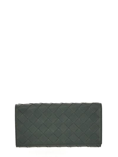 Shop Bottega Veneta Intrecciato Large Flap Wallet