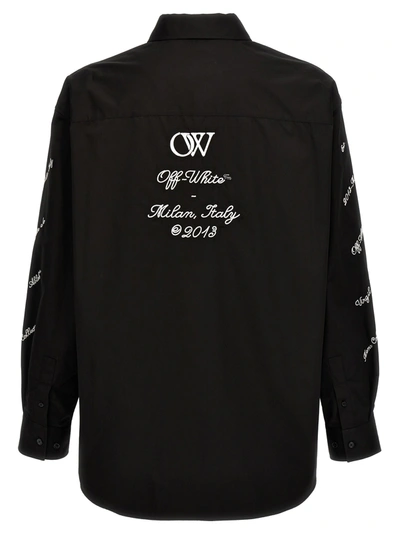 Shop Off-white 23 Logo Heavycoat Shirt, Blouse White/black
