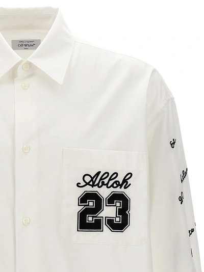 Shop Off-white 23 Logo Heavycoat Shirt, Blouse White/black